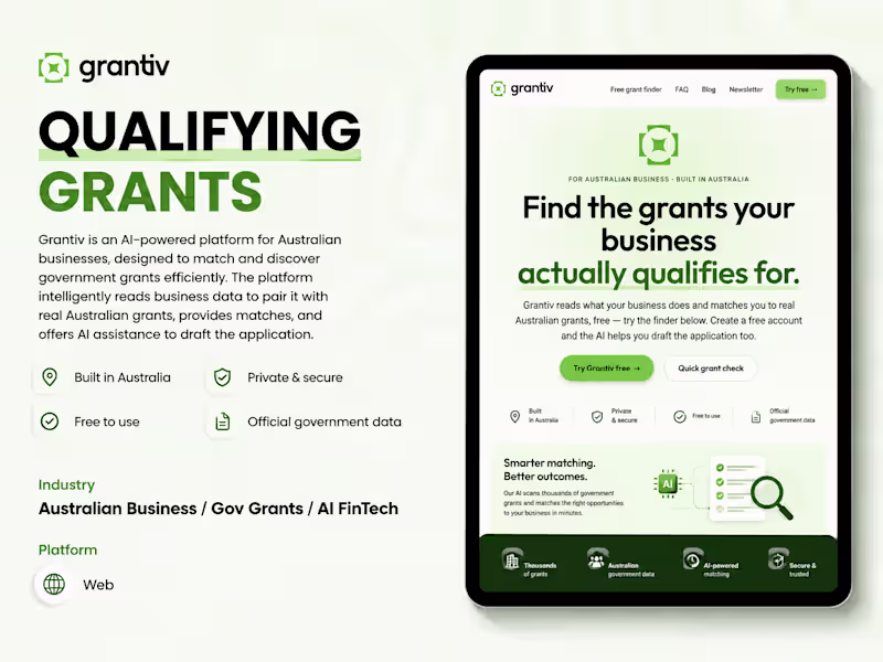Cover image for Grantiv – AI-Powered Grant Discovery Platform