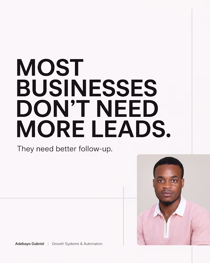 Cover image for A lead doesn't usually disappear