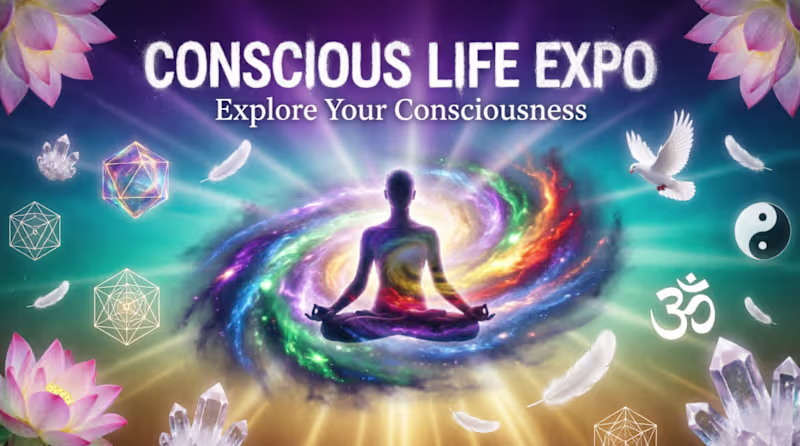 Cover image for Ad for Conscious Life Expo.