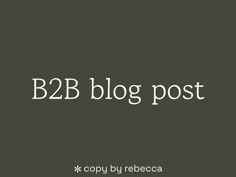 Cover image for Content Execution — B2B Blog Posts