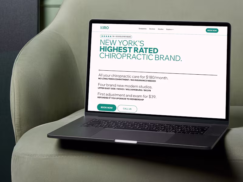 Cover image for KIRO – Premium Chiropractic Studio | Framer
