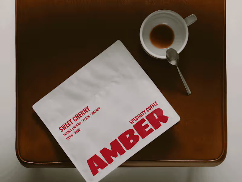 Cover image for AMBER | Specialty Coffee Brand Identity & Packaging