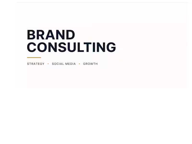 Cover image for Brand Consultation