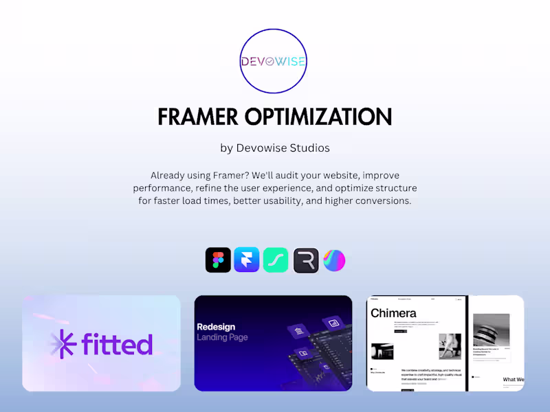 Cover image for Framer Website Optimization — Speed + SEO Pass