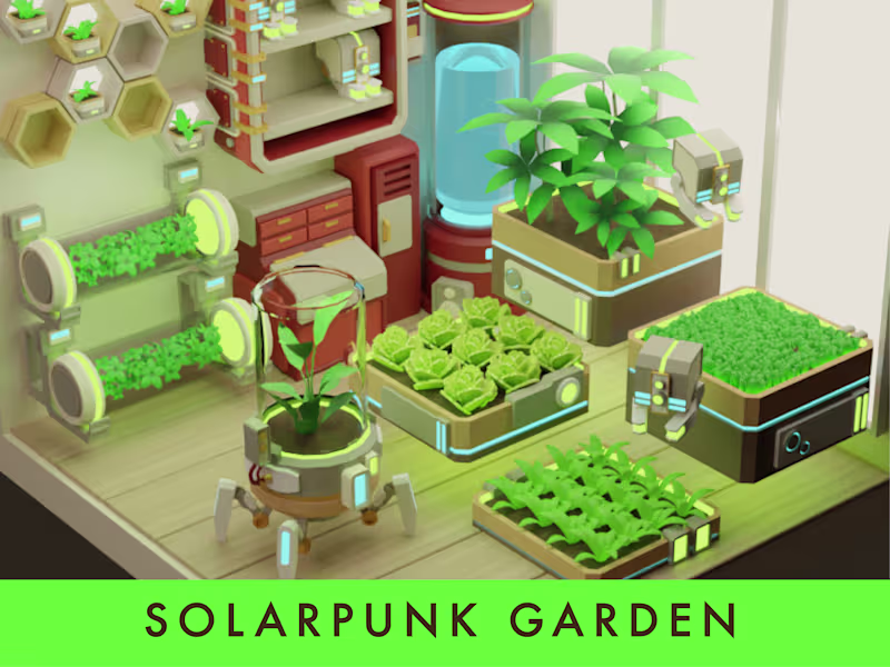 Cover image for Solarpunk 3D diorama 