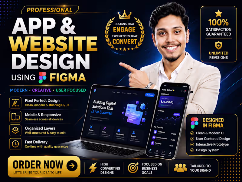 Cover image for Custom UI/UX Design for Mobile Apps & Websites