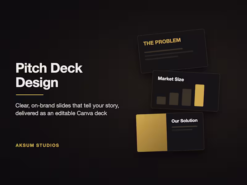 Cover image for Pitch Deck Design in Canva (10 Slides)