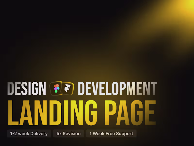 Cover image for Landing Page Design and Framer Development