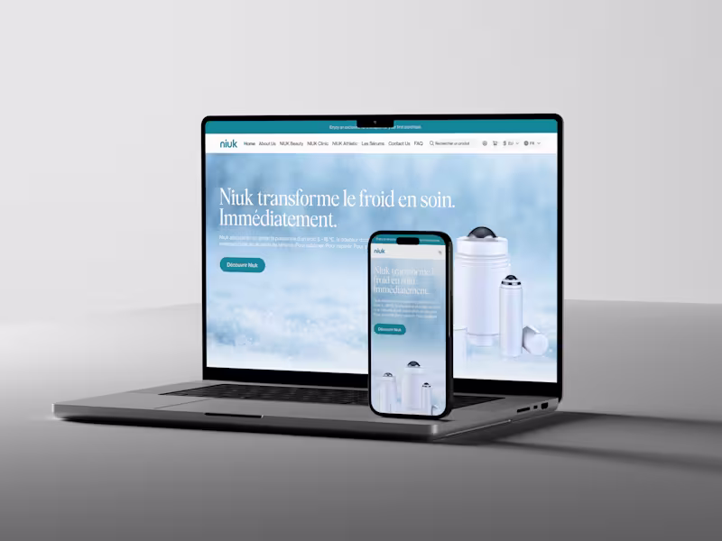 Cover image for Niuk - Skincare and Cryotherapy Website Design