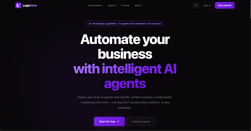 Cover image for AI Agents & Automation — Custom Workflows, Chatbots & Business P