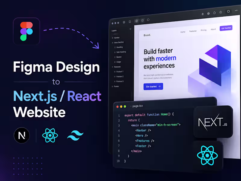 Cover image for Convert Figma Design to Next.js / React Website