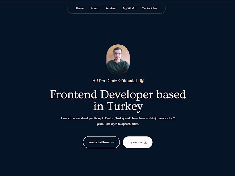 Cover image for Deniz Gökbudak - Frontend Developer Portfolio