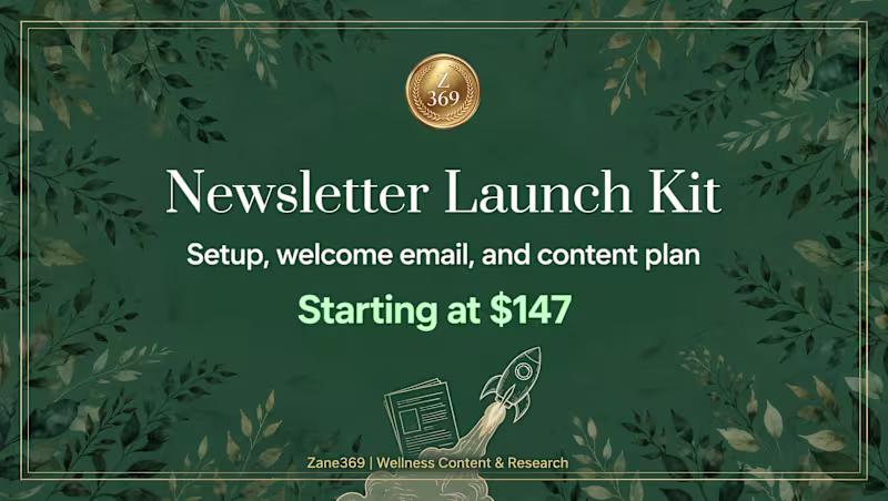 Cover image for Newsletter launch kit: setup, welcome email, and content plan