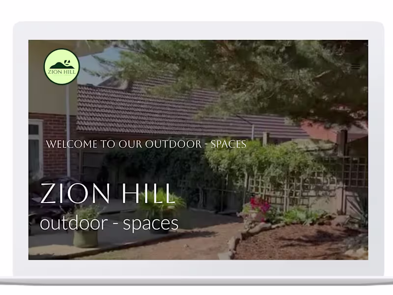 Cover image for Dynamic Website Experience – Zion Hill Outdoor Spaces This p...