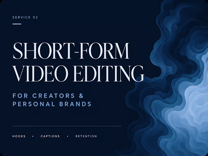 Cover image for Short-Form Video Editing for Creators & Personal Brands