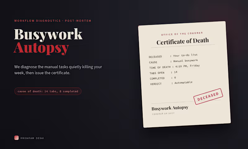 Cover image for The Busywork Autopsy: interactive automation