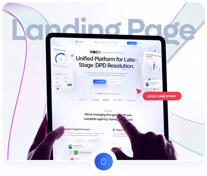 Cover image for Collectedge - Fintech Landing Page UI/UX Design