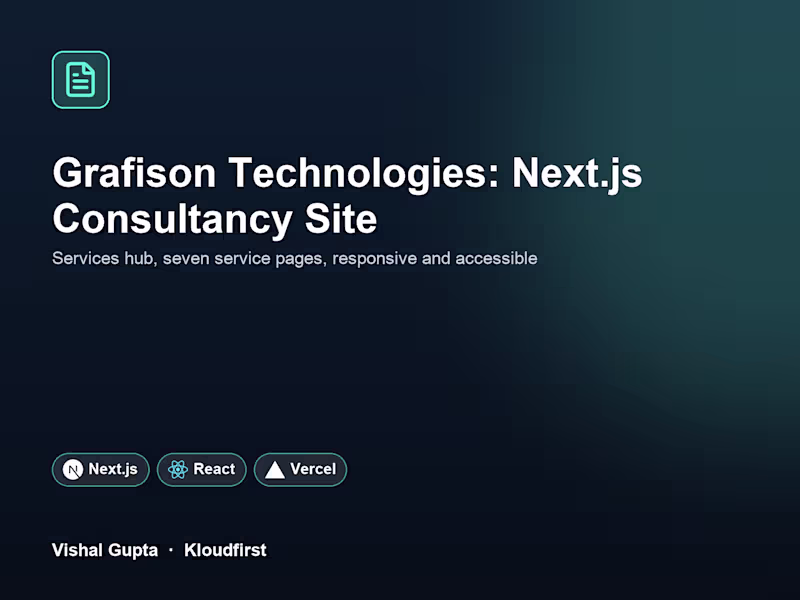 Cover image for Grafison Technologies: Next.js Consultancy Site