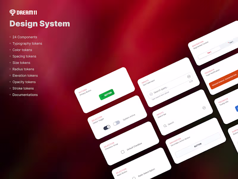 Cover image for Built Dream11’s tokenized design system