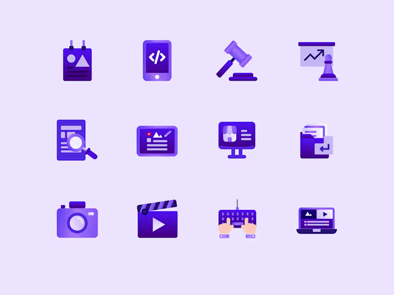 Cover image for Modern Gradient UI Icon Pack