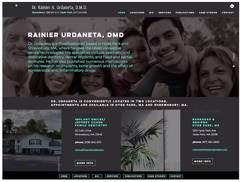 Cover image for Rainier Urdaneta, DMD. We're happy