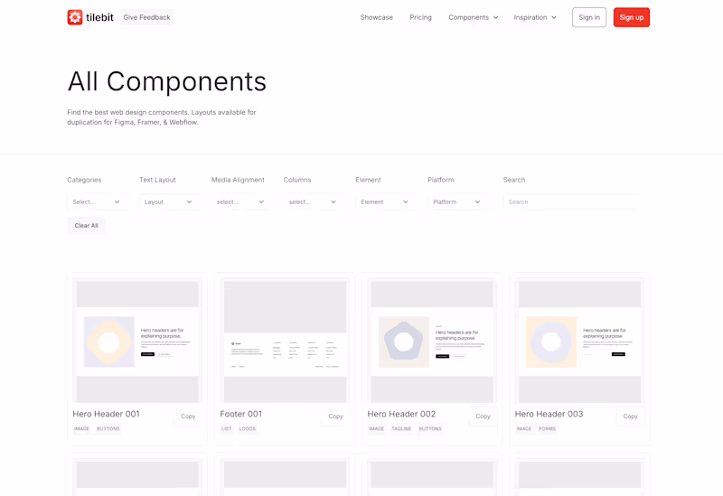 Cover image for Tilebit — Components and inspiration