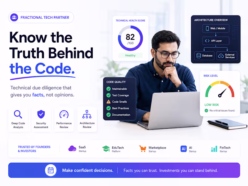 Cover image for Technical Due Diligence & Architecture Audit