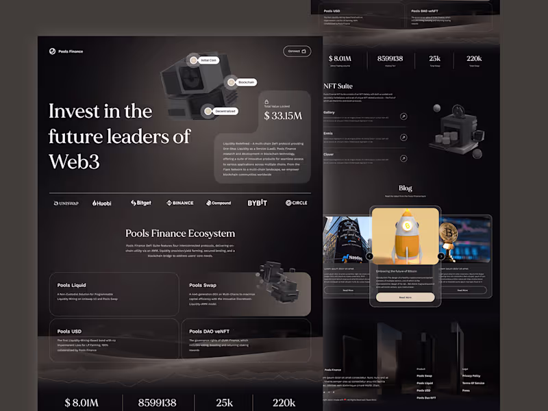Cover image for Crypto Project Landing Page Design