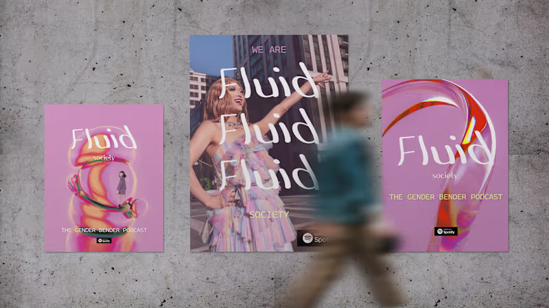 Cover image for FLUID SOCIETY - podcast branding