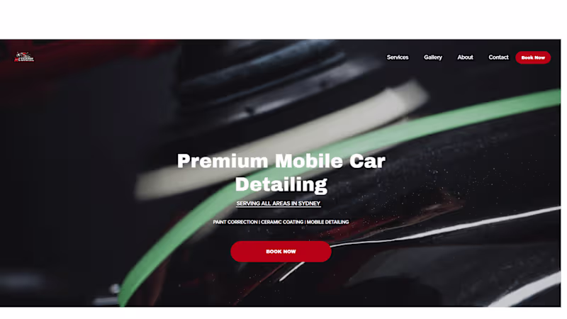 Cover image for Web Design for Detailing Business