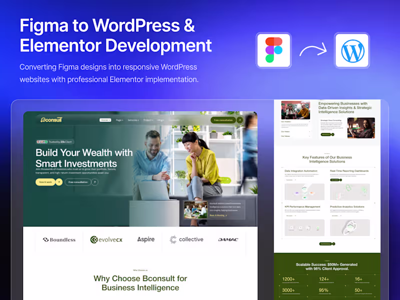 Cover image for Figma to WordPress & Elementor Development