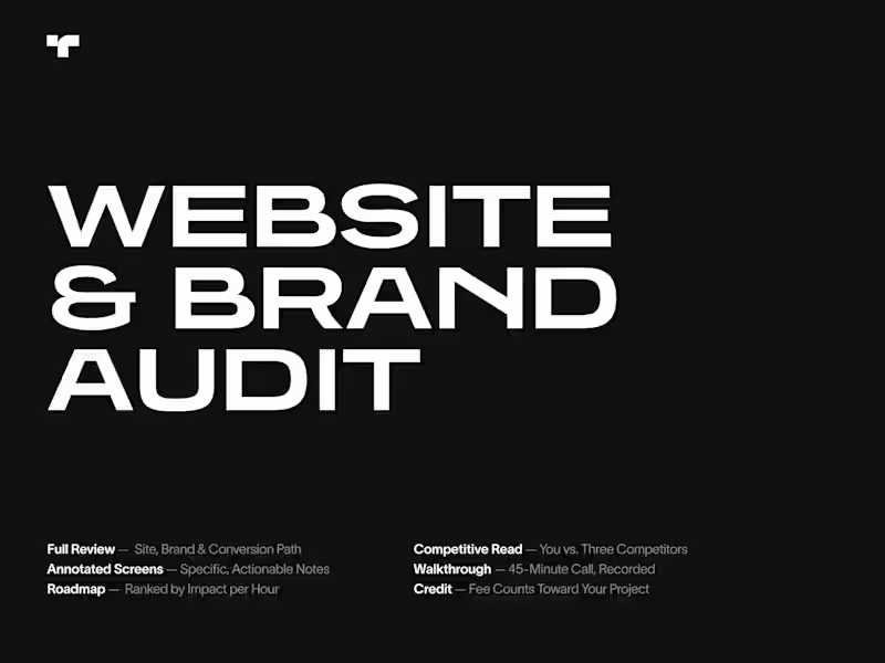 Cover image for Website & Brand Audit — Prioritized Roadmap