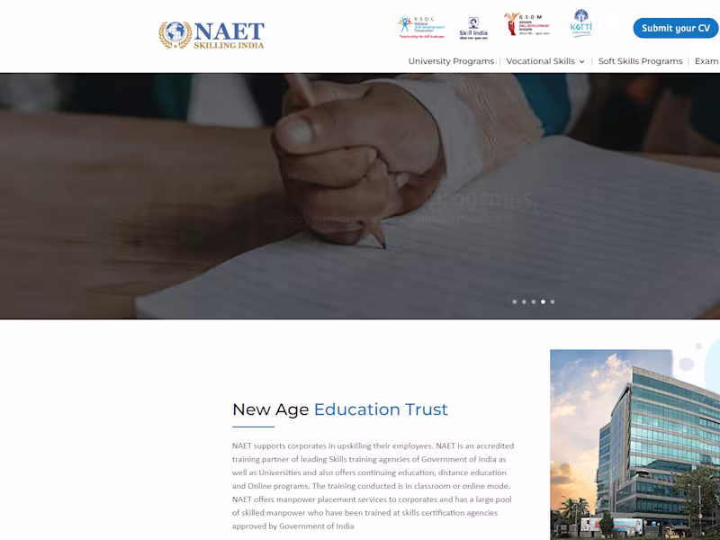 Cover image for NAET - New Age Education Trust | Complete your Education by stu…