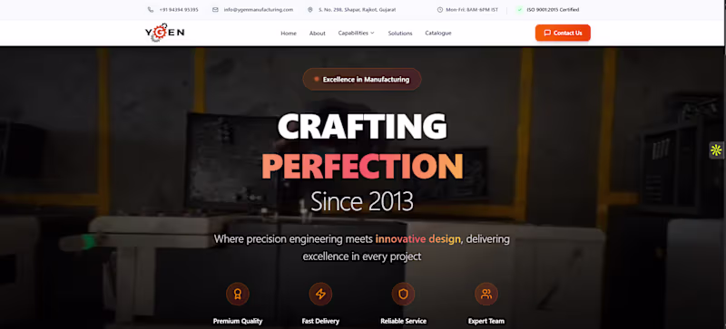 Cover image for YGEN Manufacturing: Custom Web Platform