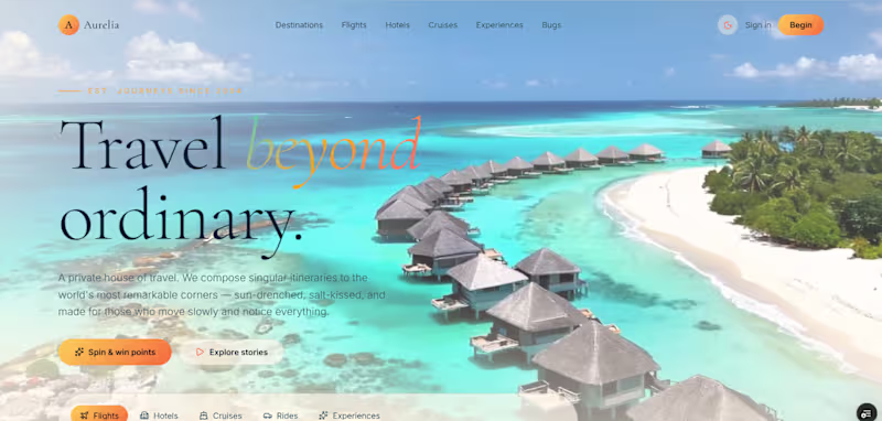 Cover image for Travel with Ease - Luxury Travel and Booking Custom website.