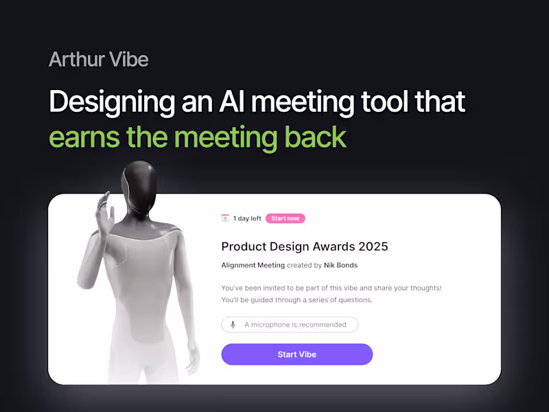 Cover image for Designing an AI meeting tool that earns the meeting back