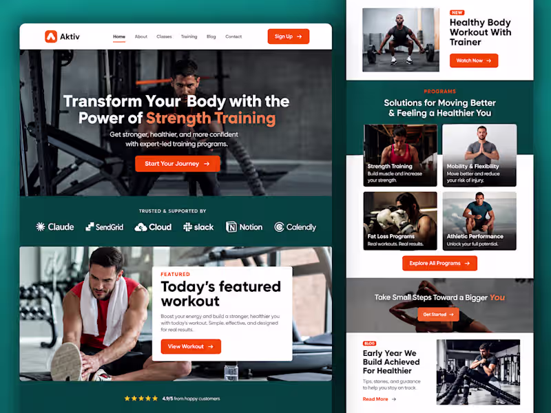 Cover image for Corporate Landing Page Design for SaaS Company (Aktiv)