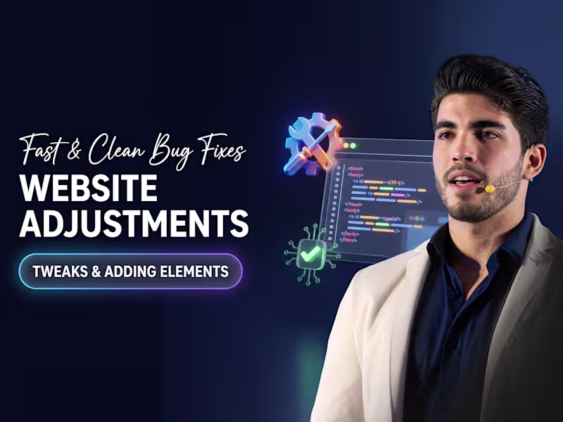 Cover image for Website adjustments, bug fixes, custom styling & integrations