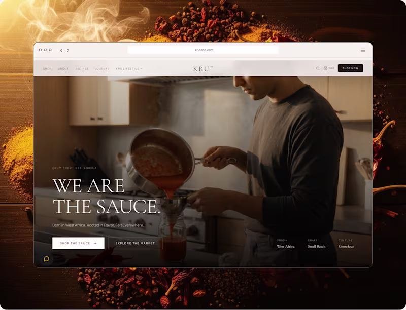 Cover image for KRU Food Website Redesign and Migration