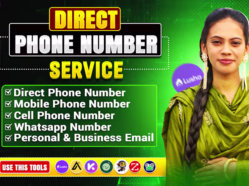 Cover image for I Will Find B2B Direct Phone Numbers & Personal Emails