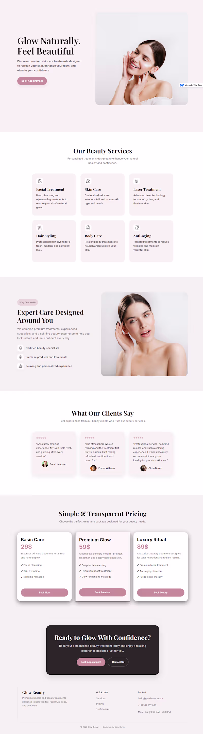 Cover image for Beauty Skincare Landing Page