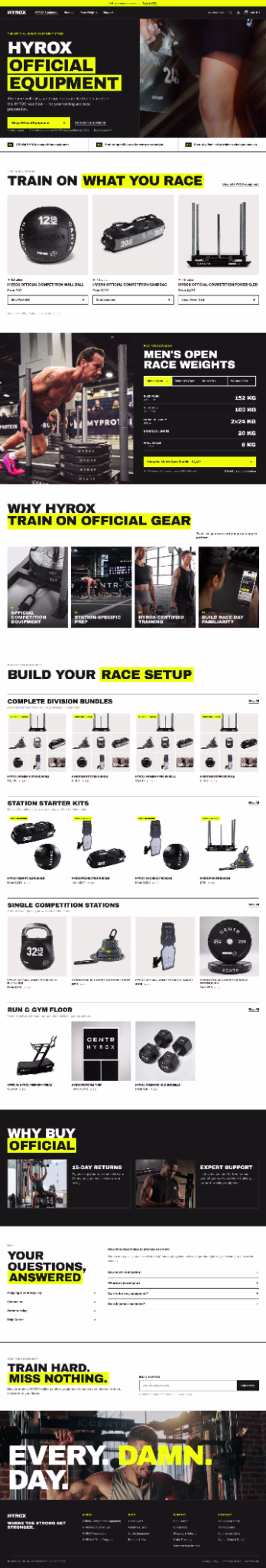 Cover image for Hyrox — Sports Equipment Storefront Design