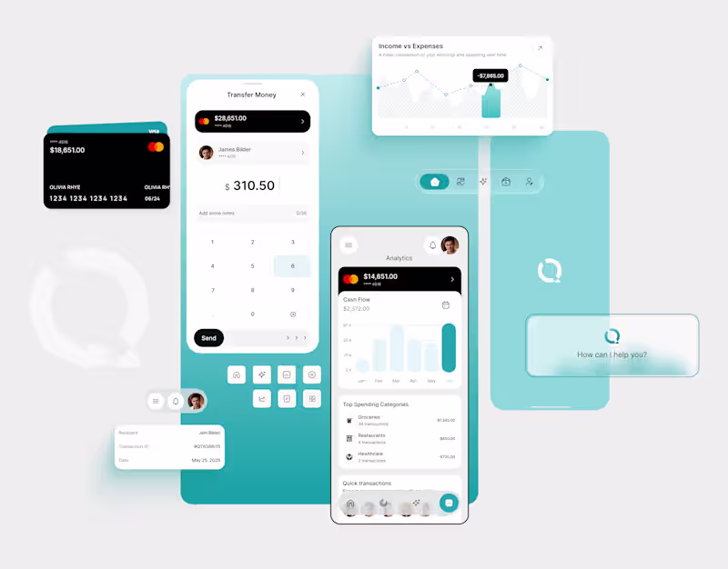 Cover image for Qpay — Mobile Banking & Finance App UI Kit Description: Qpay...