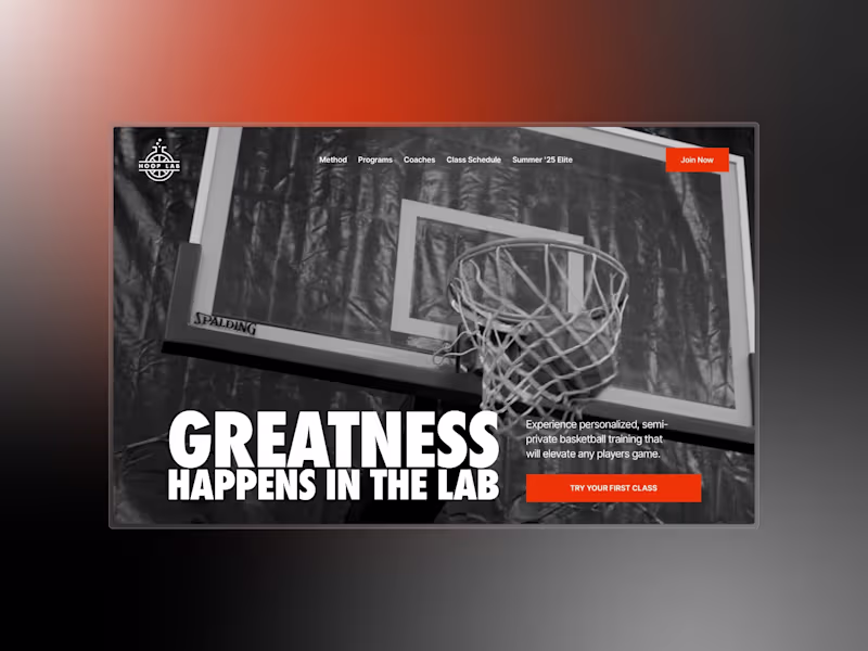 Cover image for Hoop Lab Squarespace Website