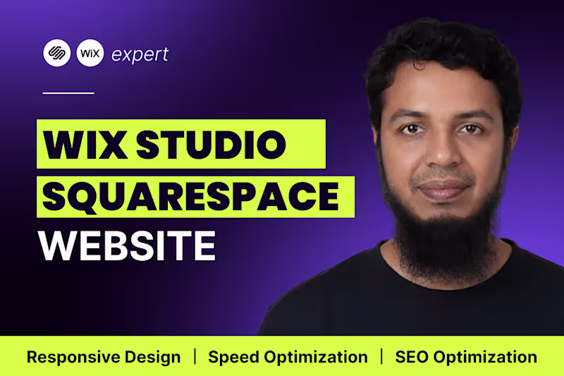 Cover image for Wix &  Squarespace Website Design and Development