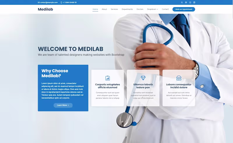 Cover image for Responsive all device website(Hospital management sytem)