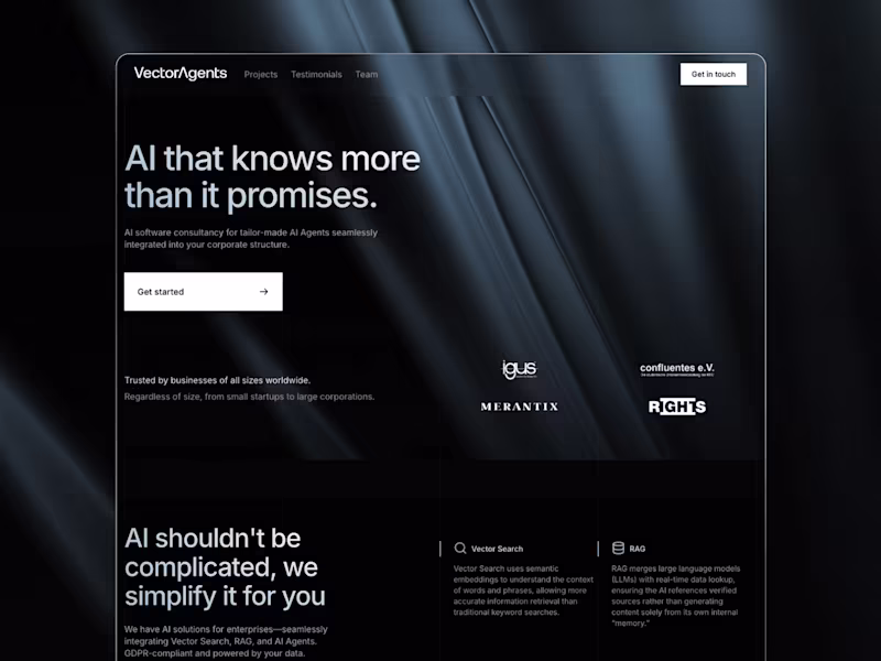 Cover image for VectorAgents | Framer Website Development