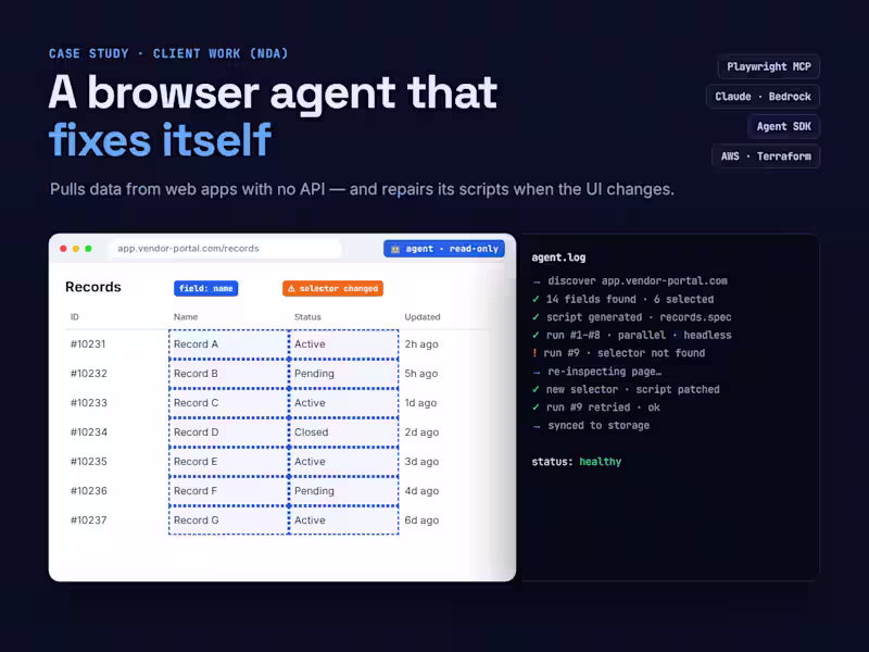 Cover image for Self-Healing AI Browser Agent for Data Extraction