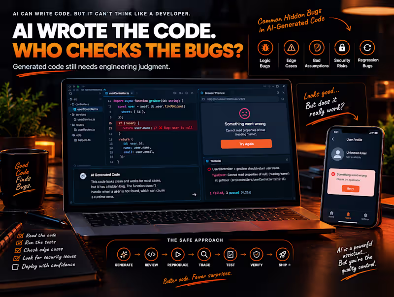 Cover image for AI WROTE THE CODE. WHO
