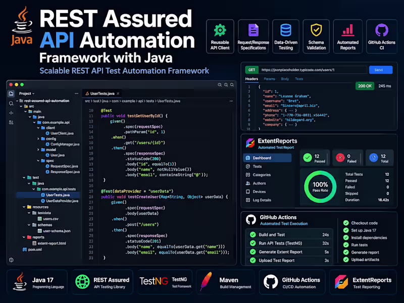 Cover image for REST Assured API Automation Framework Development
